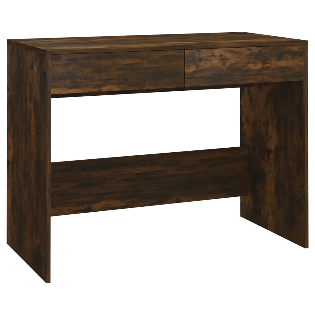 Escritorio - mesa de ordenador madera de ingeniería roble ahumado 101x50x76,5 cm