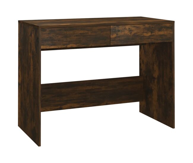 Escritorio - mesa de ordenador madera de ingeniería roble ahumado 101x50x76,5 cm
