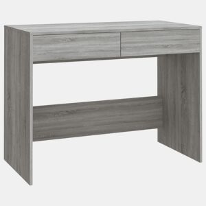 Secretária Escrivaninha de computador - 101x50x76,5 cm derivados de madeira cinzento sonoma