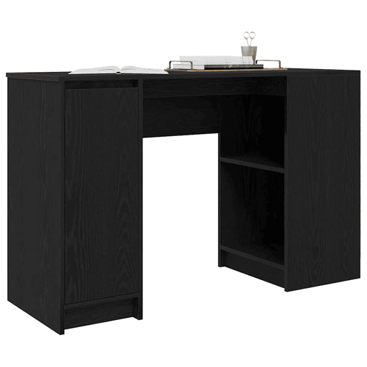 Secretária Escrivaninha de computador - 120x42x76 cm derivados de madeira cor carvalho preto