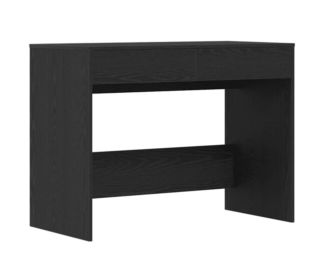 Escritorio - mesa de ordenador roble negro 101x50x76,5 cm madera de ingeniería