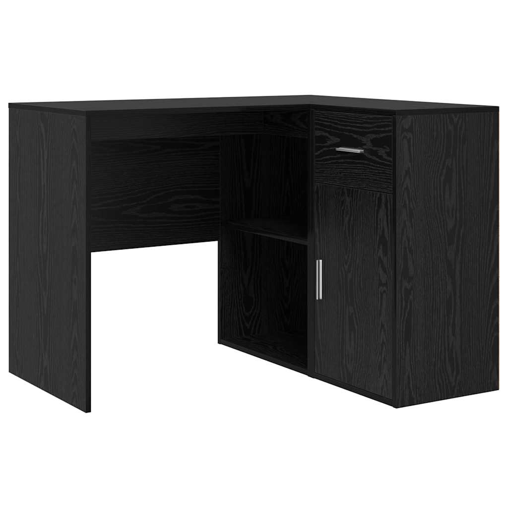 Escritorio - mesa de ordenador de esquina 2 pcs roble negro 102 x 50 x 75 cm