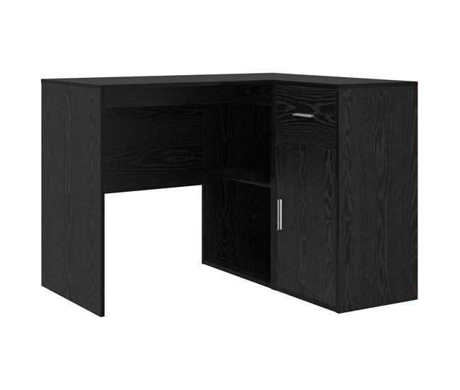 Escritorio - mesa de ordenador de esquina 2 pcs roble negro 102 x 50 x 75 cm