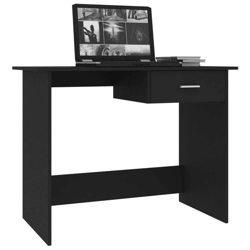 Secretária Escrivaninha de computador - 100x50x76 cm contraplacado preto