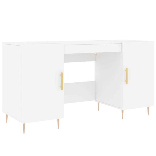 Secretária Escrivaninha de computador - 140x50x75 cm derivados de madeira branco