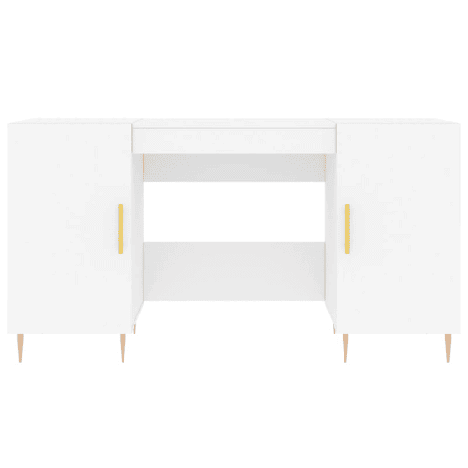 Secretária Escrivaninha de computador - 140x50x75 cm derivados de madeira branco