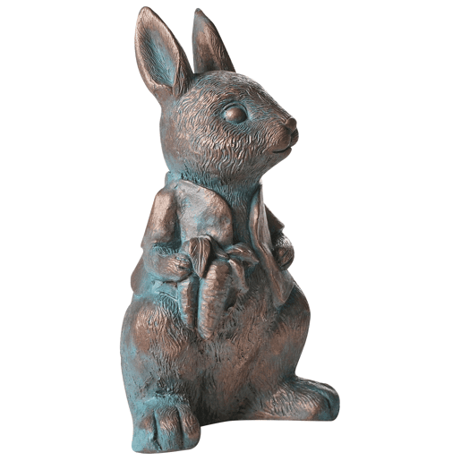 Figura decorativa de jardim TONDON Coelho Castanho