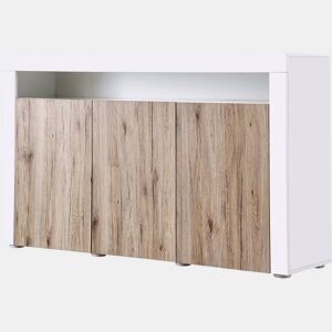 Buffet LED Bogotá - 155 x 40 x 92 cm - Carvalho  Lacado branco