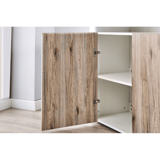 Buffet LED Bogotá - 155 x 40 x 92 cm - Carvalho  Lacado branco