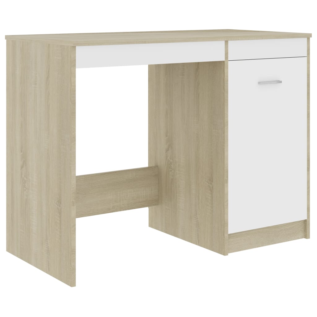 Escritorio - Mesa de Ordenador 100x50 Blanco/ Madera