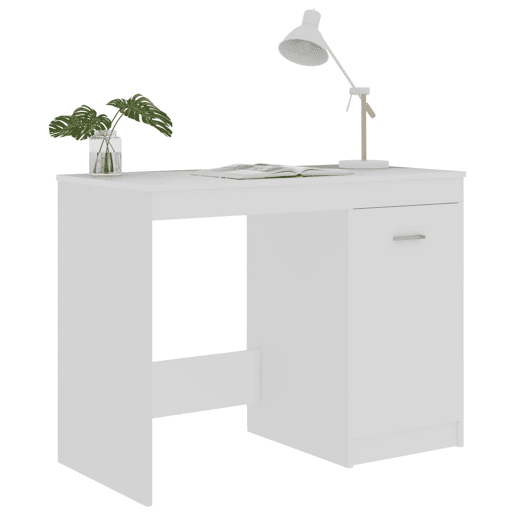 Secretária Escrivaninha de computador - 100x50x76 cm derivados de madeira branco