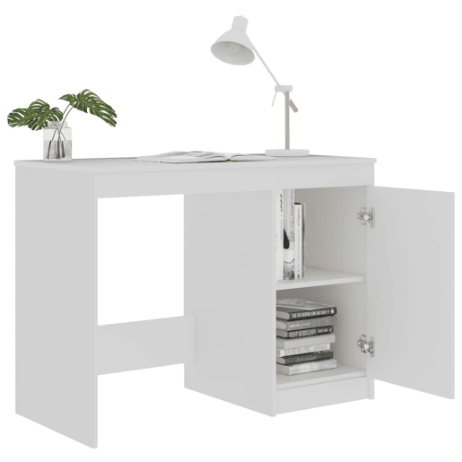 Secretária Escrivaninha de computador - 100x50x76 cm derivados de madeira branco