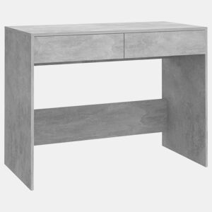 Secretária Escrivaninha de computador - 101x50x76,5 cm derivados de madeira cinza cimento