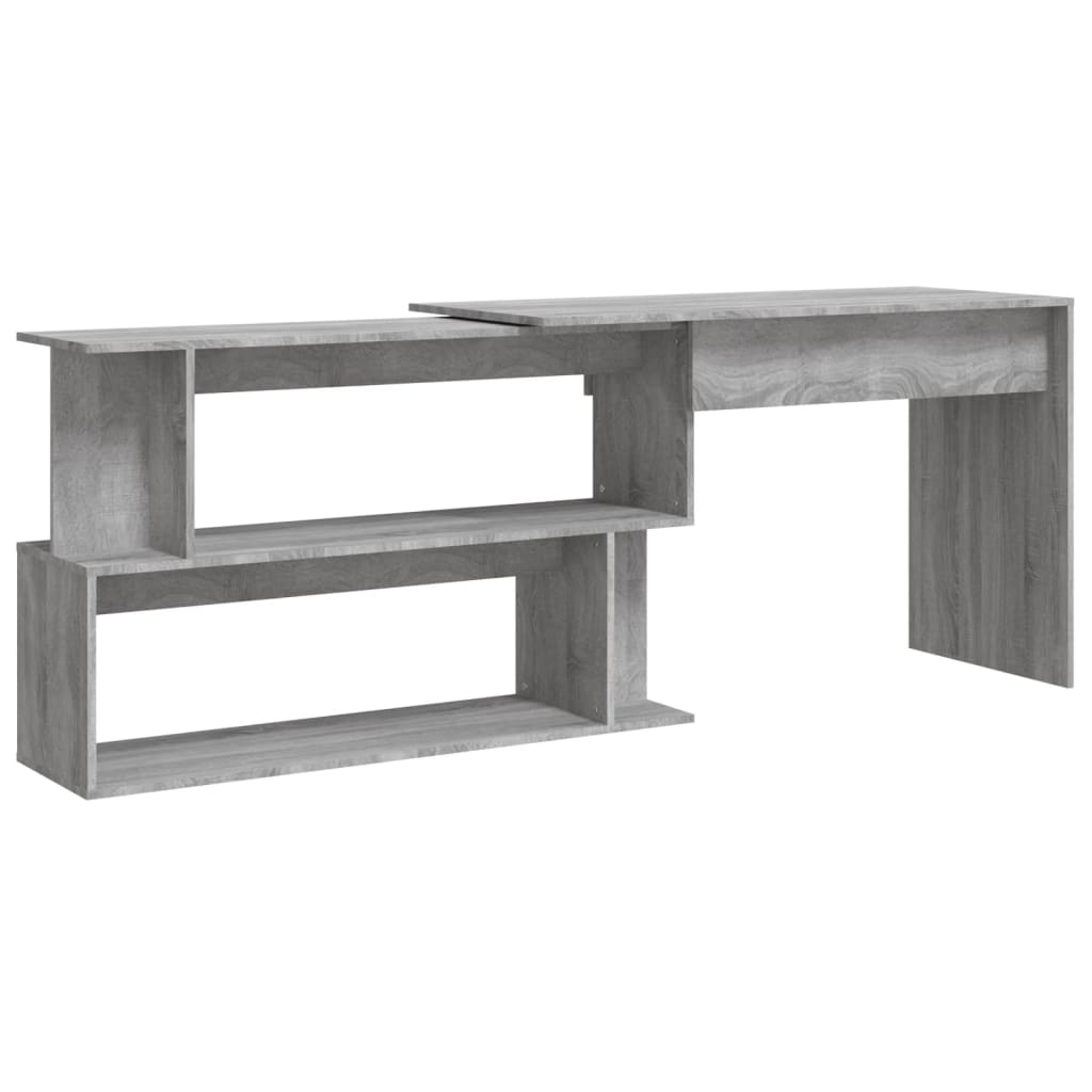 Escritorio - Mesa de Ordenador 200x50 Roble/ Gris