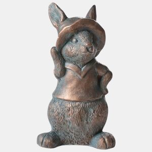 Figura decorativa de jardim KONAKRY Coelho Castanho