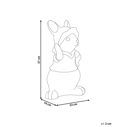 Figura decorativa de jardim KONAKRY Coelho Castanho
