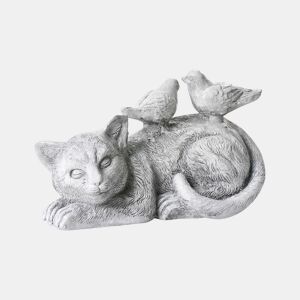 Figura decorativa de jardim KALELA Gato Cinzento