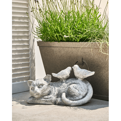 Figura decorativa de jardim KALELA Gato Cinzento