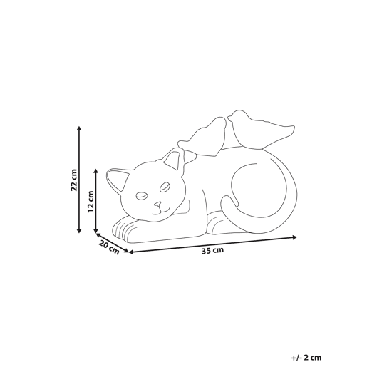 Figura decorativa de jardim KALELA Gato Cinzento