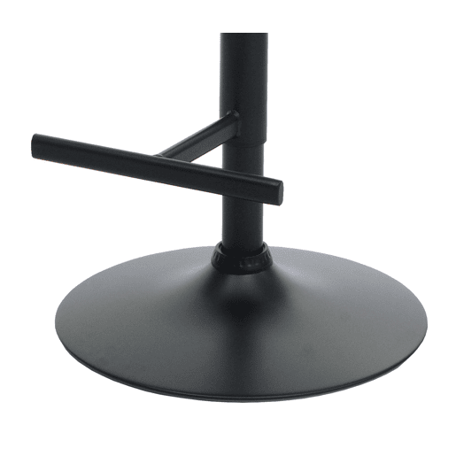 Conjunto de 2 banquetas de bar giratórias com altura ajustável e encosto em PVC marrom 04_0007464