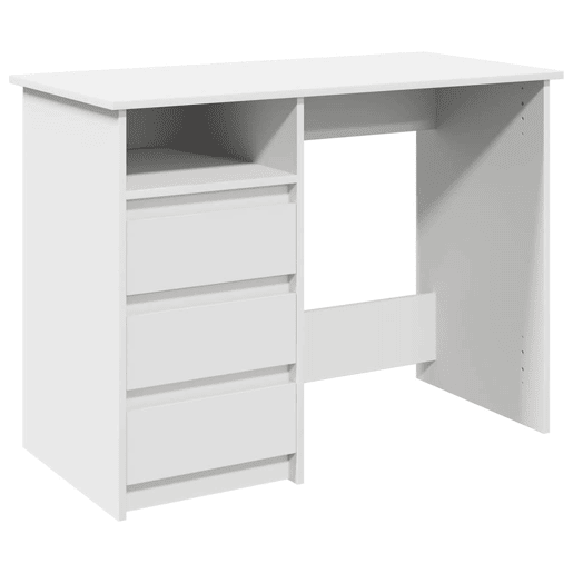 Secretária Escrivaninha de computador - 102x50x75 cm derivados de madeira branco