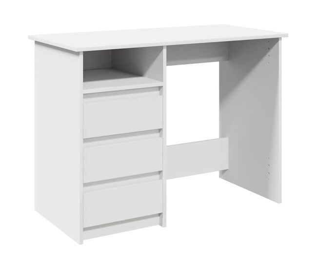 Escritorio - mesa de ordenador de madera de ingeniería blanco 102x50x75 cm