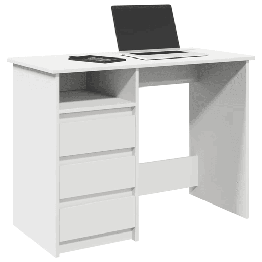Secretária Escrivaninha de computador - 102x50x75 cm derivados de madeira branco