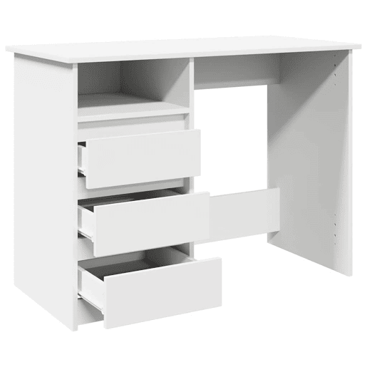 Secretária Escrivaninha de computador - 102x50x75 cm derivados de madeira branco
