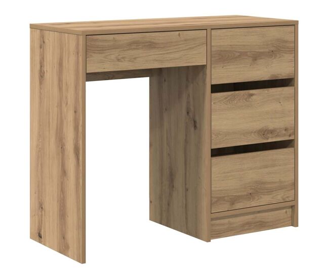 Escritorio - mesa de ordenador roble artisan 90 x 37.5 x 75 cm madera contrachapada