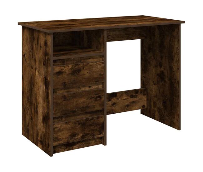 Escritorio - mesa de ordenador de madera de ingeniería roble ahumado 102x50x75 cm