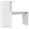 Secretária Escrivaninha de computador - com Armazenamento com porta 2 pcs Branco 102 x 50 x 124 cm