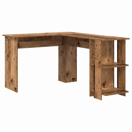 Mesa de canto - Secretária com Armazenamento com prateleira Madeira antiga