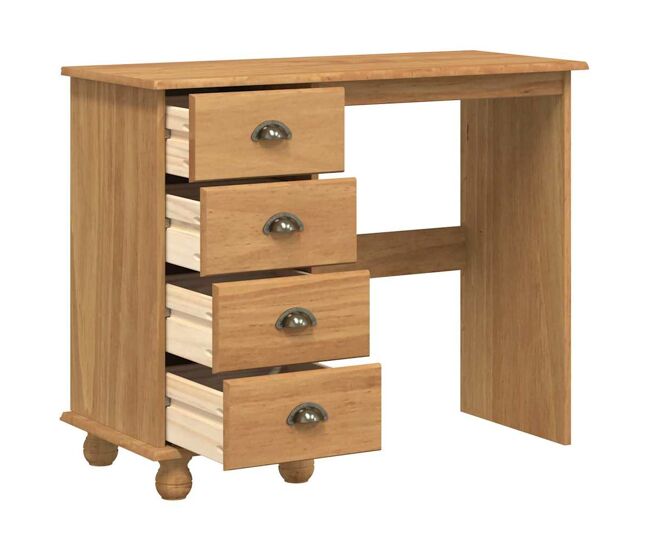 Escritorio - mesa de ordenador marrón 95 x 40 x 75 cm madera maciza de pino