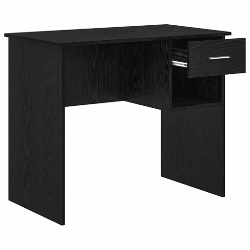 Secretária Escrivaninha de computador - Carvalho preto 90 x 49.5 x 75 cm Madeira processada