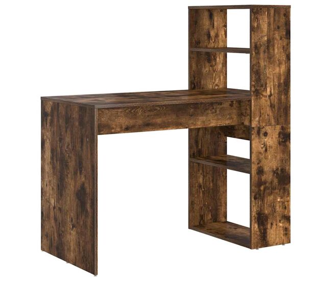 Escritorio - mesa de ordenador roble ahumado 113 x 54 x 120 cm madera contrachapada