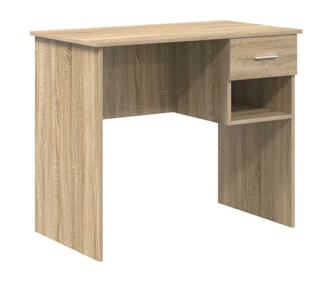 Escritorio - mesa de ordenador roble sonoma 90 x 49.5 x 75 cm madera contrachapada