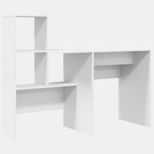 Secretária Escrivaninha de computador - com gaveta Branco 131.5 x 50 x 106.5 cm Madeira processada