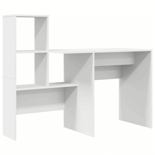 Secretária Escrivaninha de computador - com gaveta Branco 131.5 x 50 x 106.5 cm Madeira processada