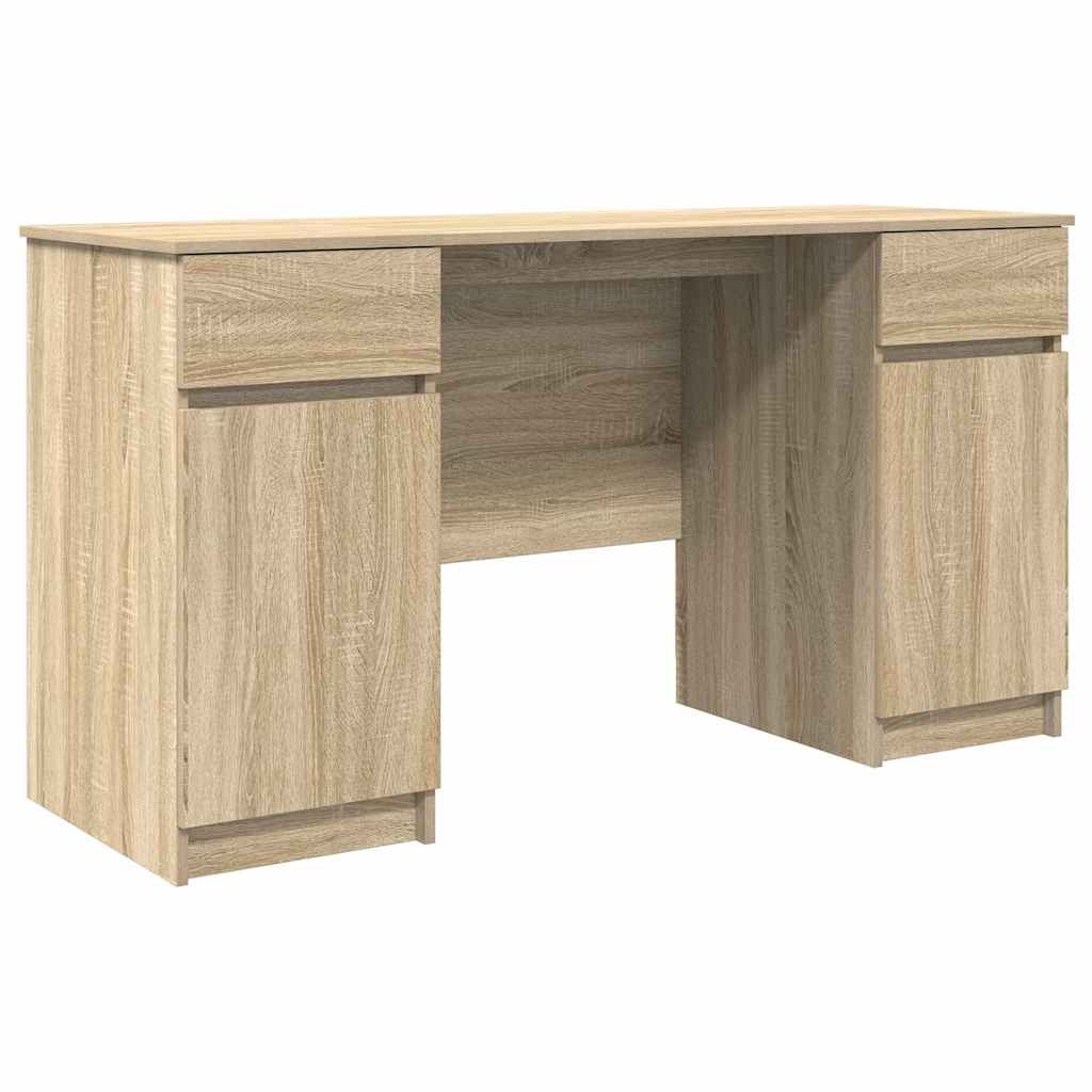 Escritorio - mesa de ordenador roble sonoma 140 x 49 x 76 cm madera contrachapada