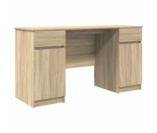 Escritorio - mesa de ordenador roble sonoma 140 x 49 x 76 cm madera contrachapada