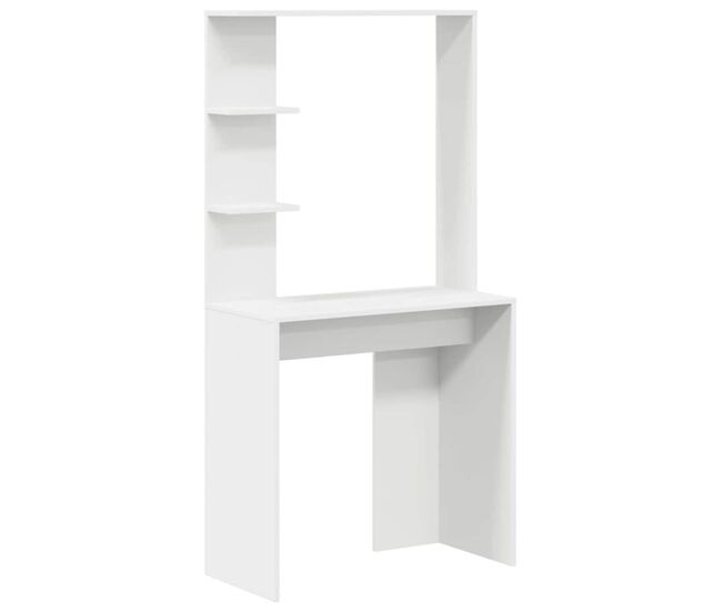 Escritorio - mesa de ordenador blanco 78.5 x 37 x 154.5 cm madera contrachapada