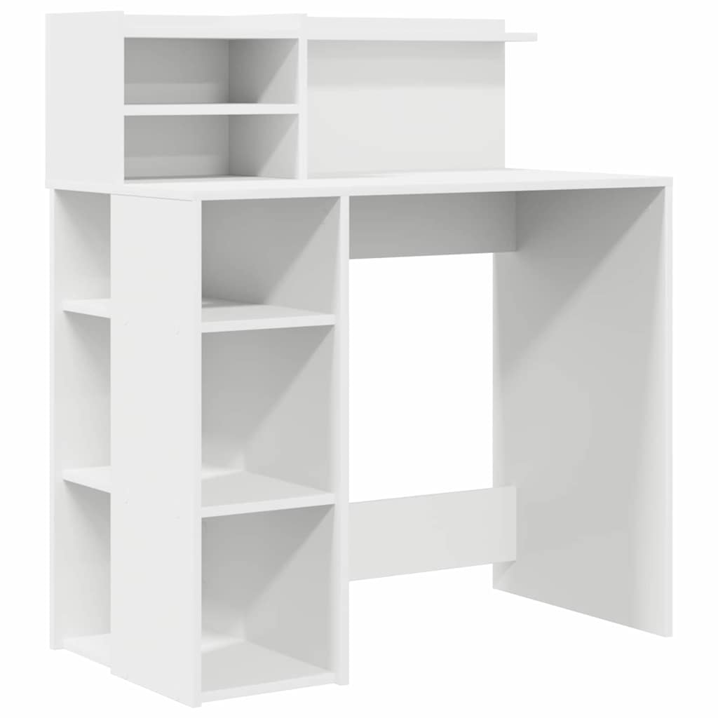 Escritorio - mesa de ordenador con almacenamiento blanco 90 x 48 x 101.5 cm