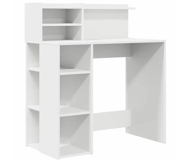 Escritorio - mesa de ordenador con almacenamiento blanco 90 x 48 x 101.5 cm