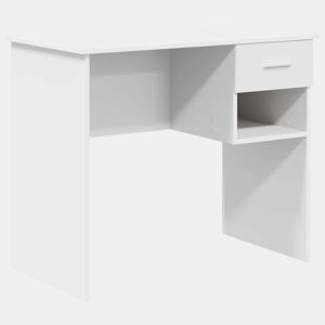 Secretária Escrivaninha de computador - com gaveta Branco 90 x 49.5 x 75 cm Madeira processada