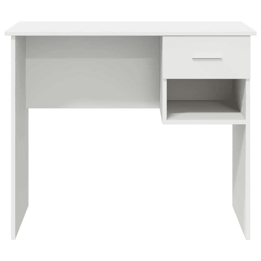 Secretária Escrivaninha de computador - com gaveta Branco 90 x 49.5 x 75 cm Madeira processada