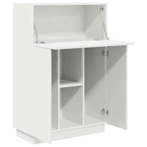 Secretária Escrivaninha de computador - com porta Branco 71,5 x 31,5 x 106,5 cm Madeira processada