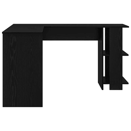 Mesa de canto - Secretária com Armazenamento com prateleira Carvalho preto