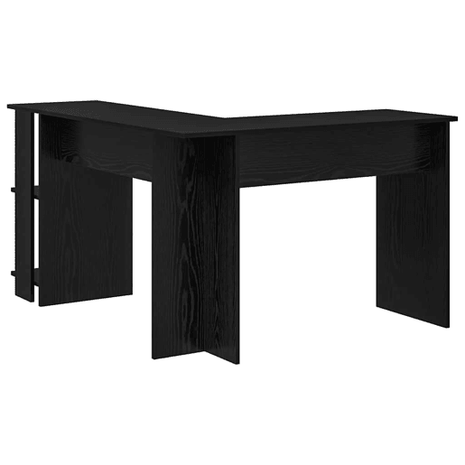Mesa de canto - Secretária com Armazenamento com prateleira Carvalho preto