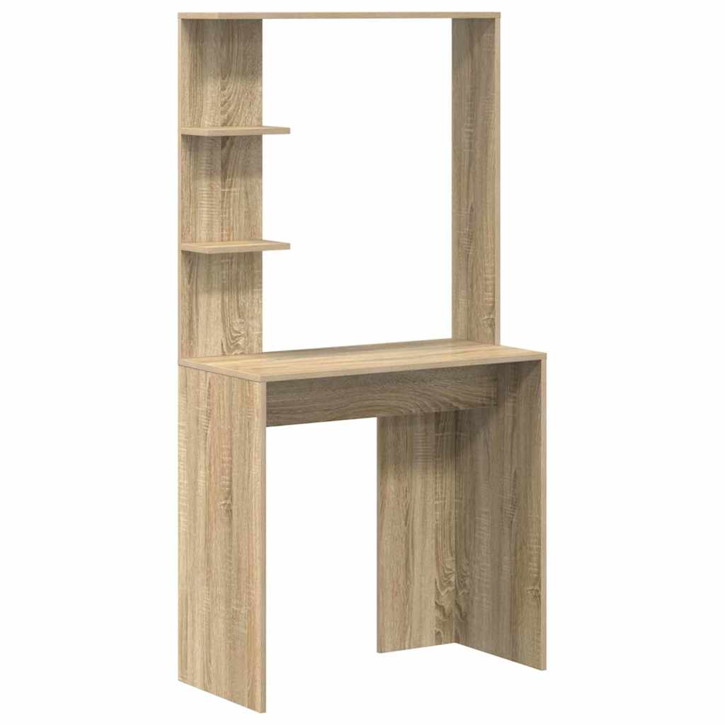 Escritorio - mesa de ordenador con estante roble sonoma 78.5 x 37 x 154.5 cm