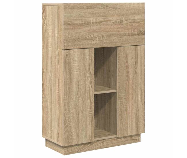 Escritorio - mesa de ordenador con estante roble sonoma 71.5 x 31.5 x 106.5 cm